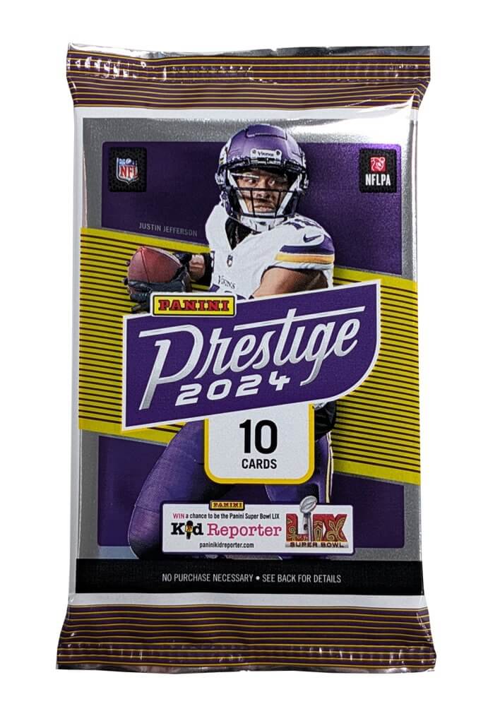 2024 Panini Prestige Football NFL Retail Pack with 10 Trading Cards